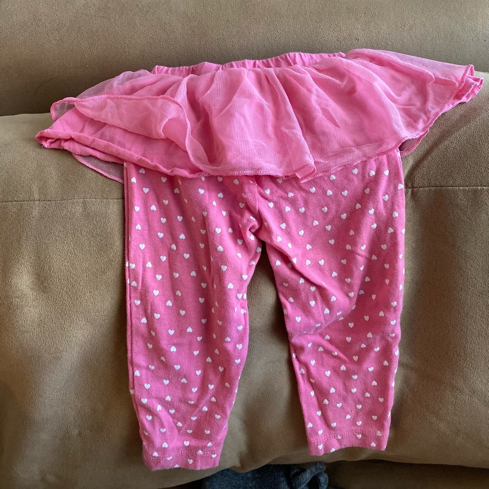 Carter heart tutu leggings